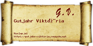 Gutjahr Viktória névjegykártya